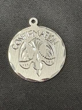 Vintage Sterling Silver Confirmation Pendant / Pendant Only